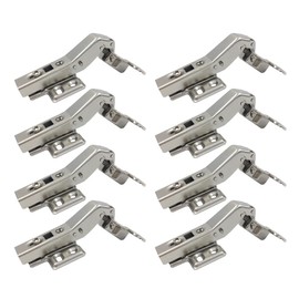 LIKERAINY 45 Degree Hinge 35mm with Hydraulic Damper for Special Corner Door Soft Closing Hinges for Cabinet Cupboard Wardrobe Folding Angular Doors Pack of 8