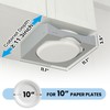 CKIU 10-inch Paper Plate Dispenser Under Cabinet, Bamboo Paper Plate