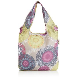 Re-Uz Trendy Folding Reusable Waterproof Carrier Shopper Supermarket Gym Swim Grocery Tote Bag - Doily