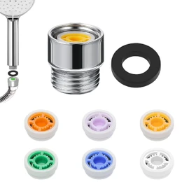 Xutong Shower Flow Reducer Limiter Set - Fixed Nozzle & Handheld Shower Control Valve Flow Rate 1.2/1.5/1.8/2/2.2/2.5 GPM Water Saver