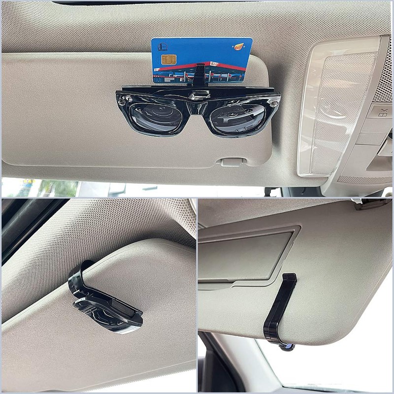 ROSON 2 Pack Sunglass Holder for Car Sun Visor, Glasses