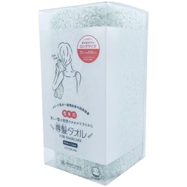 Oboro Towel Dedicated Hair Towel, Approx. 13.0 x 39.4 inches (33 x 100 cm), 100% Cotton, Face Towel, Hair Dry Towel, Green