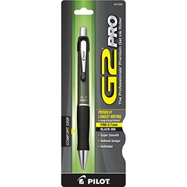 Pilot G2 Pro Retractable Gel Ink Rolling Ball Pen, Fine Point, Barrel Color May Vary with Black Ink -31095