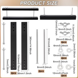 BENECREAT Acrylic Book Binding Press Machine Findings, 15x1.5Inch Black Flat Paper Press Machine Acrylic Form Factor Padding Press for Home, School, Office DIY Bookbinding