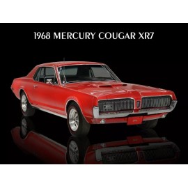 1968 Mercury Cougar XR7 NEW METAL SIGN: Brilliant Restoration in Red