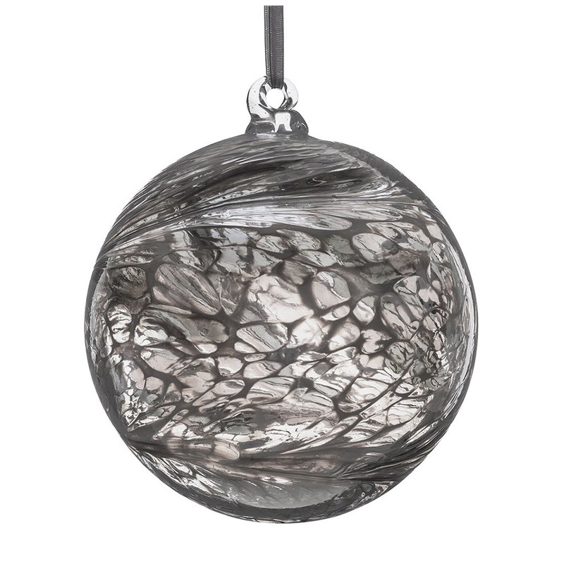 Sienna Glass Engagement Friendship Ball – 10cm Handcrafted Silver Glass