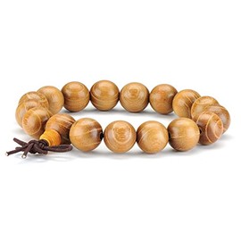 Thajaling Natural Wood Bead Bracelet Tibetan Buddhist Meditation Mala Prayer Beads Men Woman Elastic Bracelets