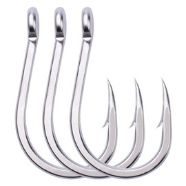 Proberos Fishing Hooks Extra Strong Stainless High Carbon Steel Jigging Jigs Big Large Bait Fish Hook Saltwater Circle Hooks Size 13/0 20pcs/Pack