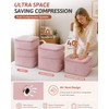 Ultra Space Saving Self Compression Organizers, 2 Pack Double Zipper