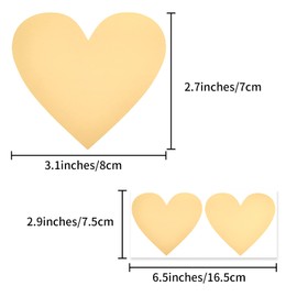 AINIUNIU Pack of 50 Gold Scratch Labels Heart Scratch Cards Scratch Stickers, Surprises Voucher Cards Invitations Wedding or Pregnancy Proclamation