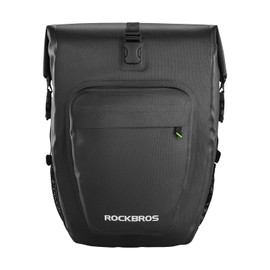ROCKBROS Bike Pannier Waterproof 27L Large Capacity Bike Bag Rear Rack Bicycle Pannier Bag Waterproof for Grocery Touring Cycling Upgrade Black * 1