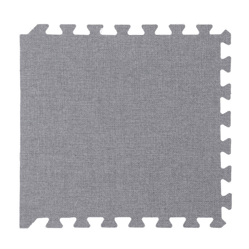 10pcs Cotton Linen Interlocking Carpet Tiles Anti Slip Floor Protection