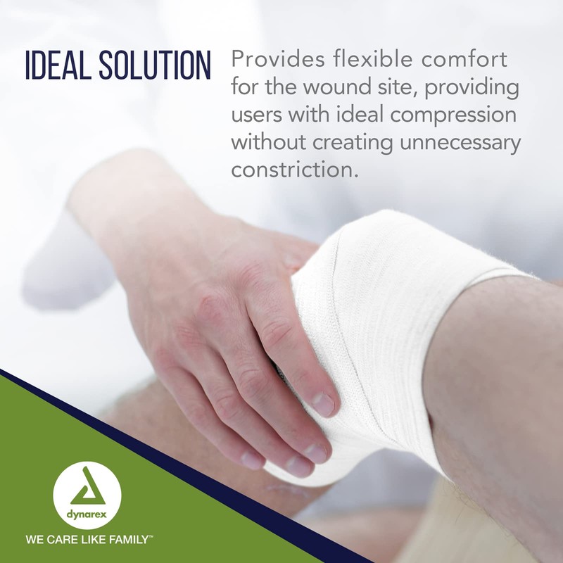 Dynarex 3103 Non Sterile Stretch Gauze Bandage Roll, 3" x