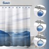 Sunlit Round Crystal Glass Decorative Shower Curtain Hooks, Rust Proof