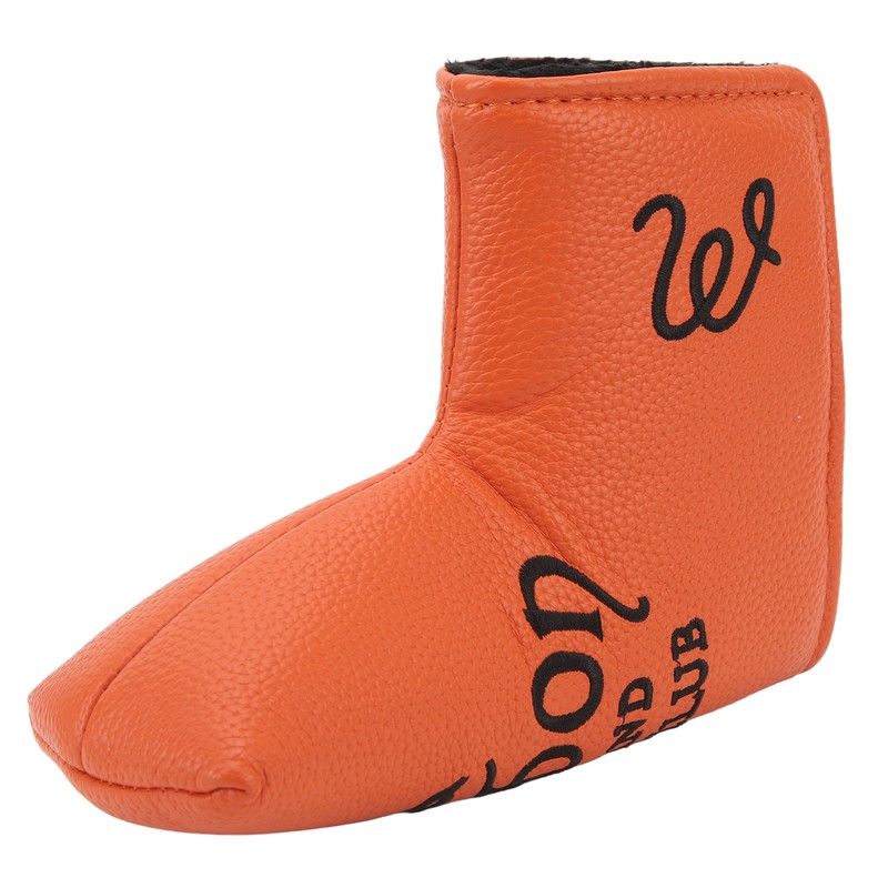 Golf Putter Headcover Orange Sailor's Hat Pattern PU Waterproof Surface