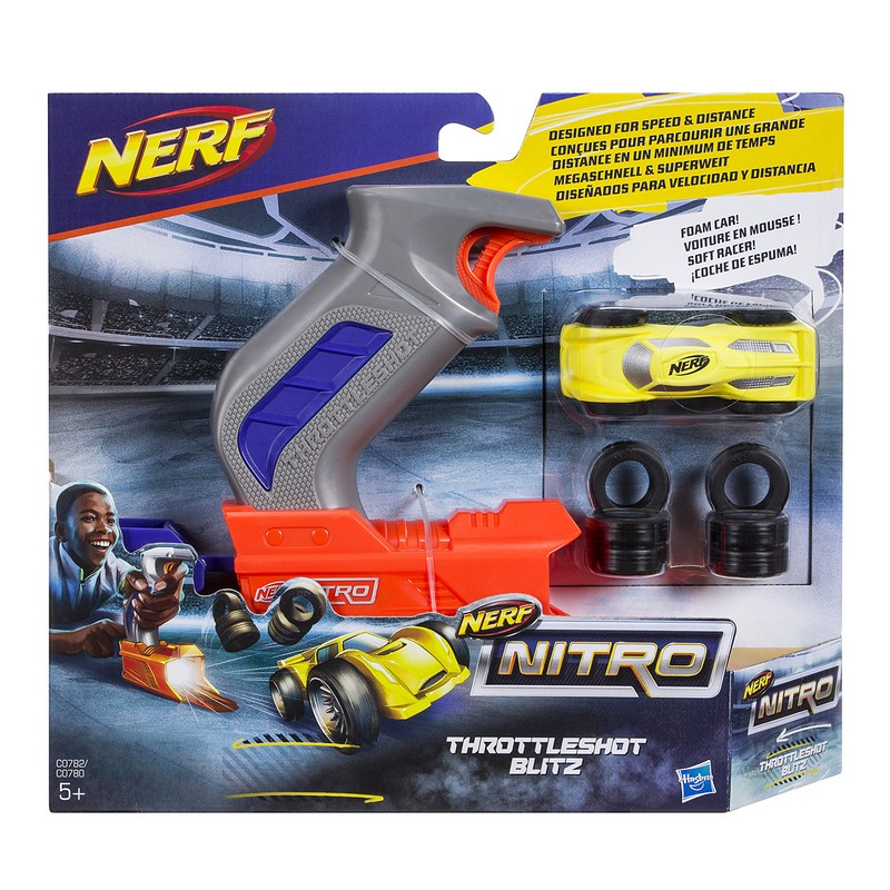 Nerf C0782EL2 Nitro ThrottleShot Blitz Blaster Spielzeug, Grau