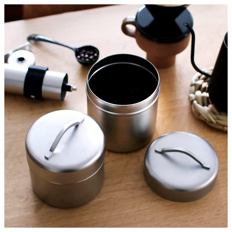 Kobo Aizawa Stainless Steel Coffee Canister Small Size Coffee Canister