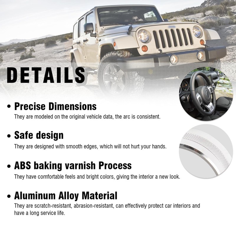 26PCS Full Set Interior Trim Kit Compatible with Jeep Wrangler