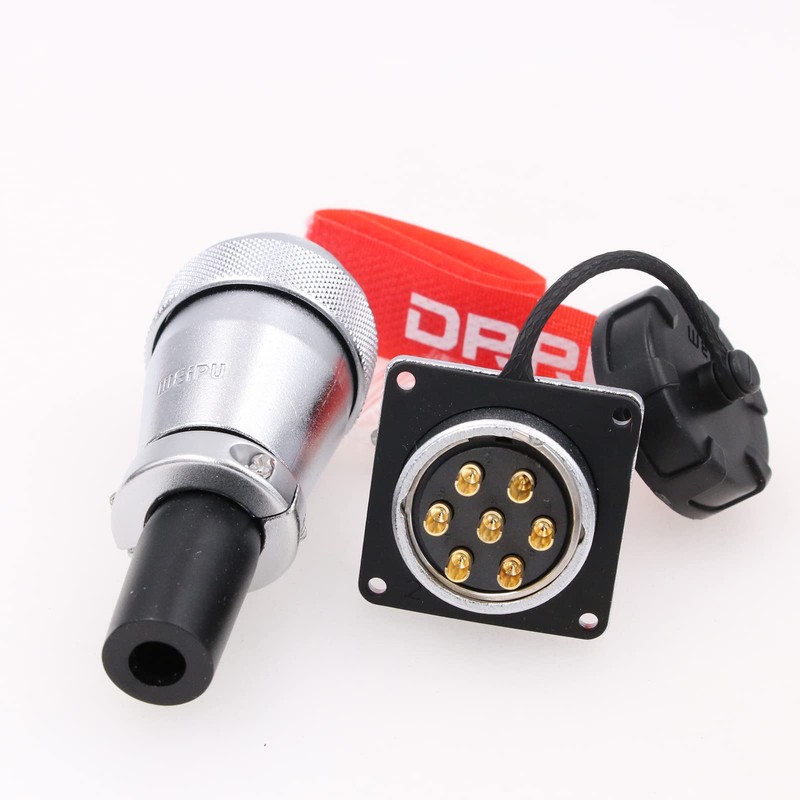 WEIPU Heavy Duty WS28 7-Pin Metal Aviation Circular Bulkhead Connector