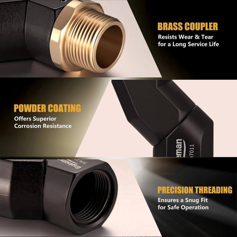 ENGINEMAN 3/4" NPT Fuel Hose Swivel - Multi-Plane 360° Rotating