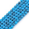 GEM-Inside Natural 2mm Blue Turquoise Round Gemstone Semi Precious Loose