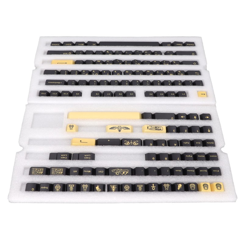 PBT Keycaps 132 Keys Letterless Cherry Height Egyptian Pharaoh Theme