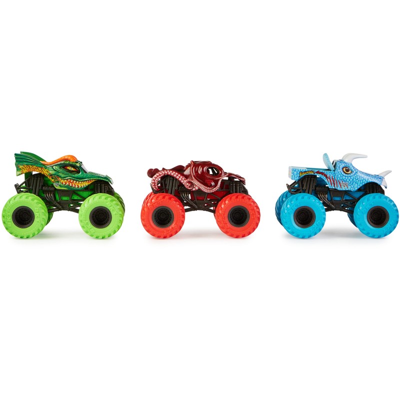 Monster Jam, 3 Pack Charged Beasts (Dragon, Octon8 and Ice