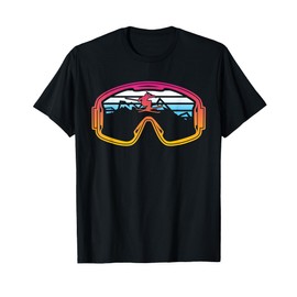 Ski 90s 80s Skiing Outfit Retro Skiing Goggles T-Shirt