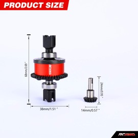 RCAWD Diff Set w/ 40CrMo Main Diff Gear GP5 42T Pre-Assembled Input Gear 15T for Arrma Kraton Outcast Infraction 6S Mojave Felony Limitless Talion Notorious Fireteam Upgrade Parts