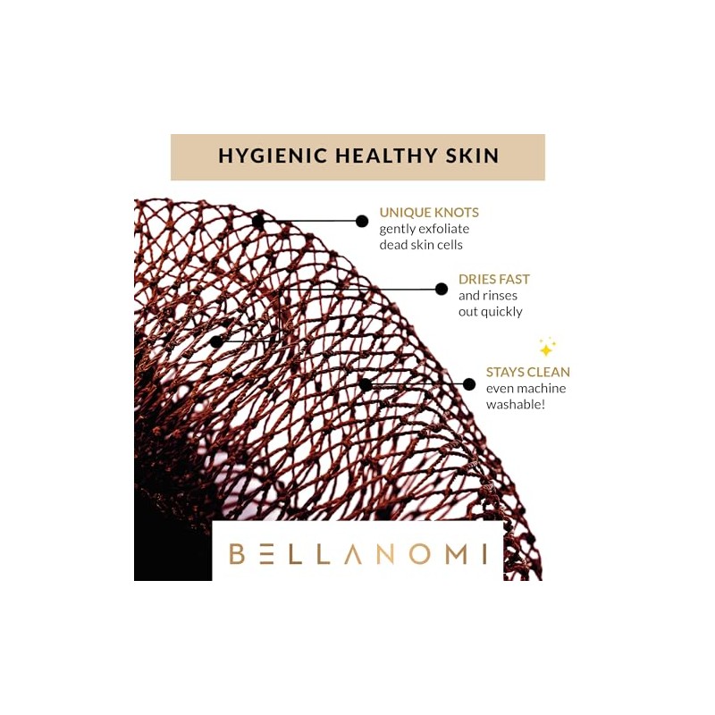 Bellanomi Esponja Exfoliante Africana Auténtica Origen Ético Nigeria 114 Largo