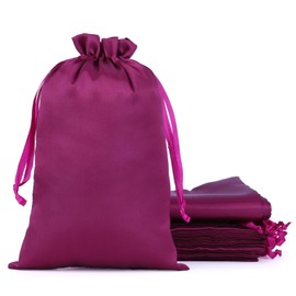 Tapleap Red Satin Cloth Gift Bags, For Kids Classroom, Wedding, Birthday, Baby Shower, or Bachelor Party Favors, Summer Holiday, Hangover Kits or Jewelry, 6x9 inches with Drawstring, 30Pcs