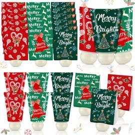 Sacubee 24 Christmas Hand Cream Gift Bulk Travel Size Hand Lotion for Women Christmas Bridal Baby Shower Party Favors Hand Cream Christmas Gift Set Merry Christmas Candy Cane Hand Cream for Guest