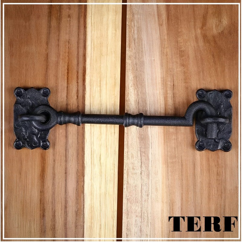 TERF® 100mm Heavy Duty Antique Black Cabin Door Hook and