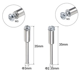 QUARKZMAN Cutting Wheel Screw Mandrels 2.35 mm 3 mm Side Diameter Cutting Disc Holder for Compatible Rotary Tools Pack of 20