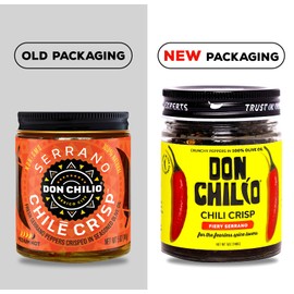 Don Chilio Medium Heat Serrano Mexican Chile Crisp, 5 oz, 3 Pack – Crunchy Sliced Serrano Fried Chili Peppers in Hot Seasoned 100% Olive Oil – Keto-Friendly, Vegan, Gluten Free