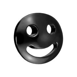 PIERCINGLINE Titanium Screw Attachment with Male Thread 0.9 mm | Laughing Face | Piercing Attachment Replacement Choice of Colours, Titanium