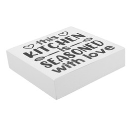 ULTECHNOVO Rustic Wooden Home Sign Tabletop Plaque Stylish Kitchen Decor Craftsmanship Sturdy Construction for Office Home Decoration