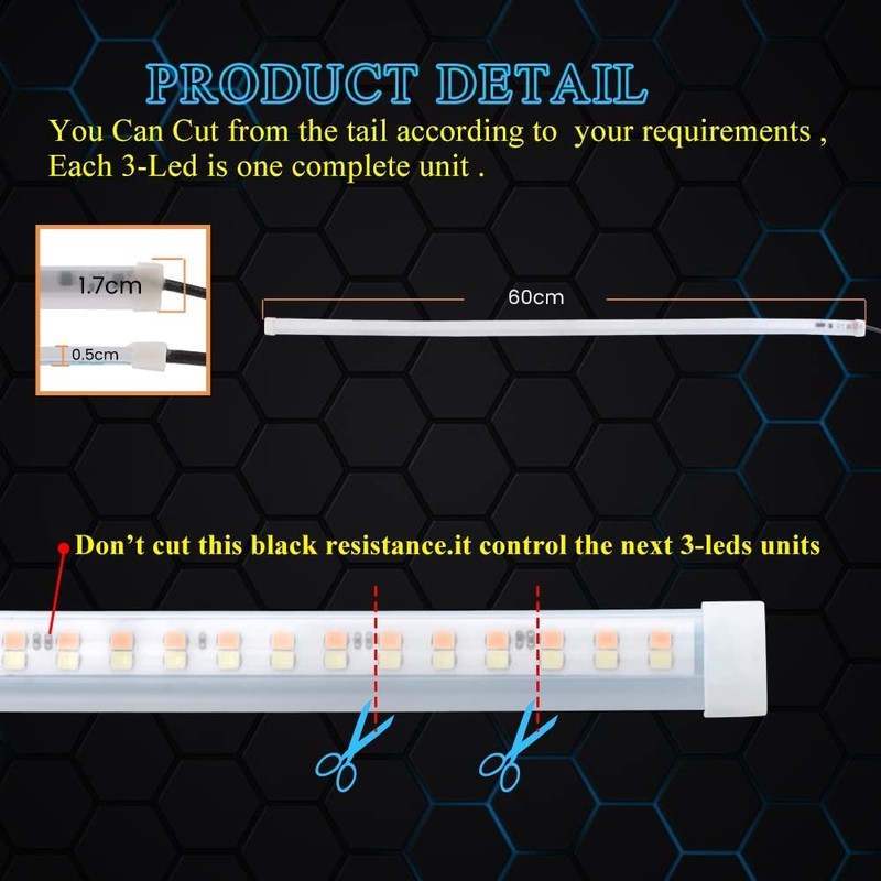 YM E-Bright Led Strip Lights for Cars, SUV, Motorcycle Daytime