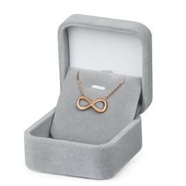 TRIXES Rose Gold Tone Infinity Necklace - Iconic Jewellery Design - With Presentation Box Accessories for Women - Gifts and Treats - Timeless Design on 45cm Chain