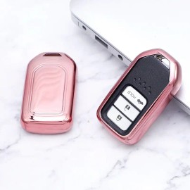 1x Anti-shock TPU Key Fob Holder Cover Case For Honda Accord Civic Pilot CRV HRVModel Number: KC140-PK, Color: Pink