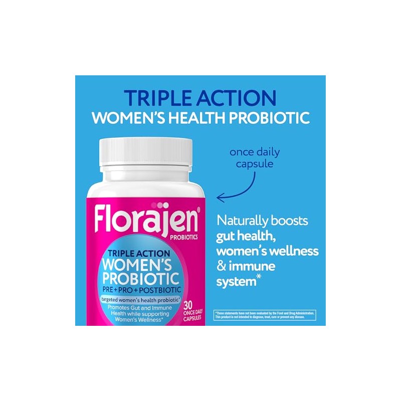 Florajen Women’s Probiotic - Prebiotic + Probiotic + Postbiotic for