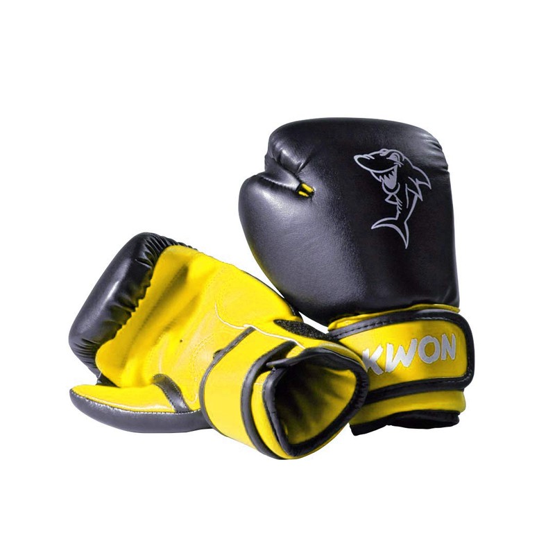 Mini Shark Children's Boxing Gloves 4oz black black / yellow