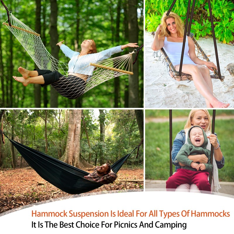2pcs Hammock Straps, 2m Tree Swing Straps, Hammock Straps Maximum