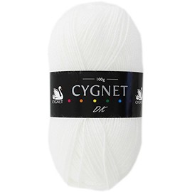 Cygnet White Double Knitting Yarn - 100g