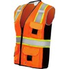 Ironwear 1245 Class 2 Safety Vest w/Zipper, Radio Tabs &