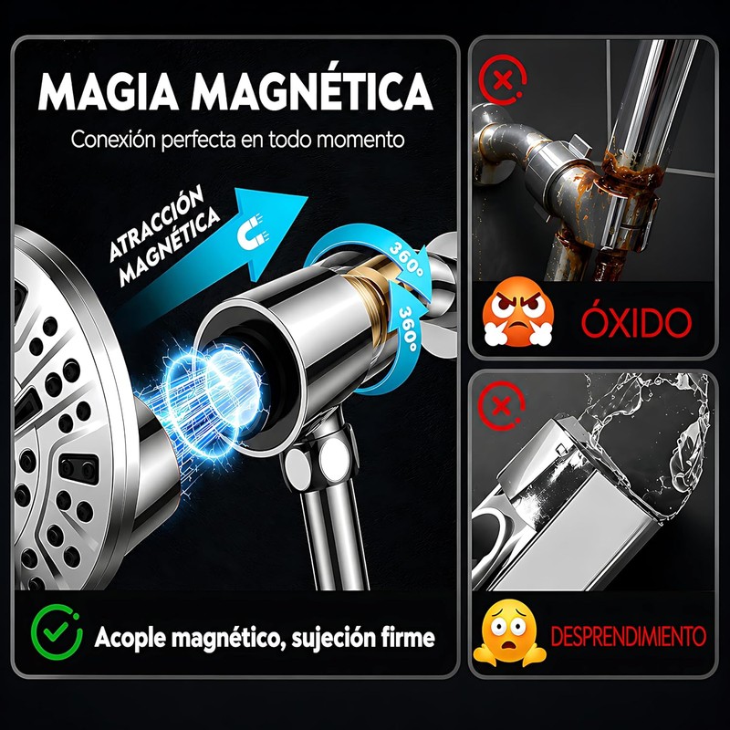 Regadera de Teléfono para Baño Magnética 5" HS-CX1 de Alta