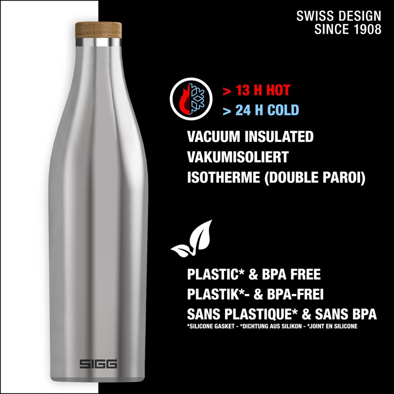 SIGG - Insulated Water Bottle - Meridian Brushed - Leakproof