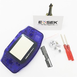 EXSEK Limited Transparent Blue Edition GBA Housing Shell Pack Compatible with Gameboy Advance (T Blue)