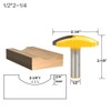 Bowl Router Bit, 1-3/4" Diameter Crown Concave Bowl Molding Round