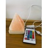 YZYOE USB Rainbow Gradient Himalayan Salt lamp, Solid Wood Base
